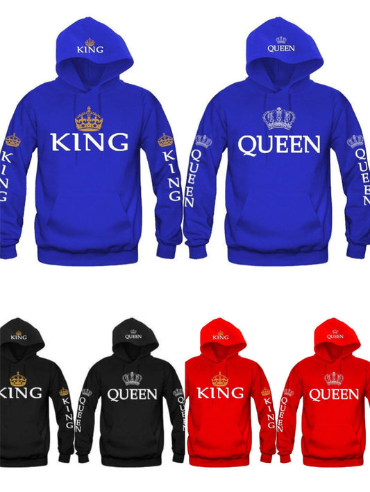 Blue King & Queen Hoodies